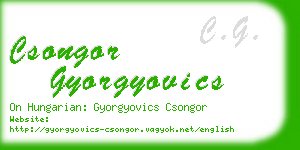 csongor gyorgyovics business card